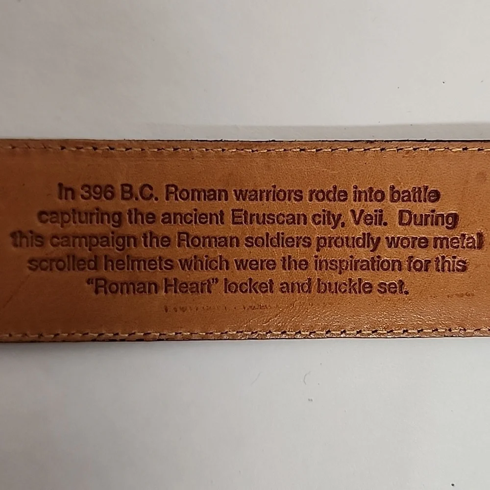Brighton Museum Collection Black & Silver Unisex Sz L Leather Belt